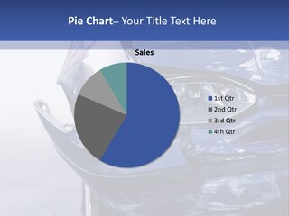 A Car That Has Been Smashed In Half On The Road PowerPoint Template