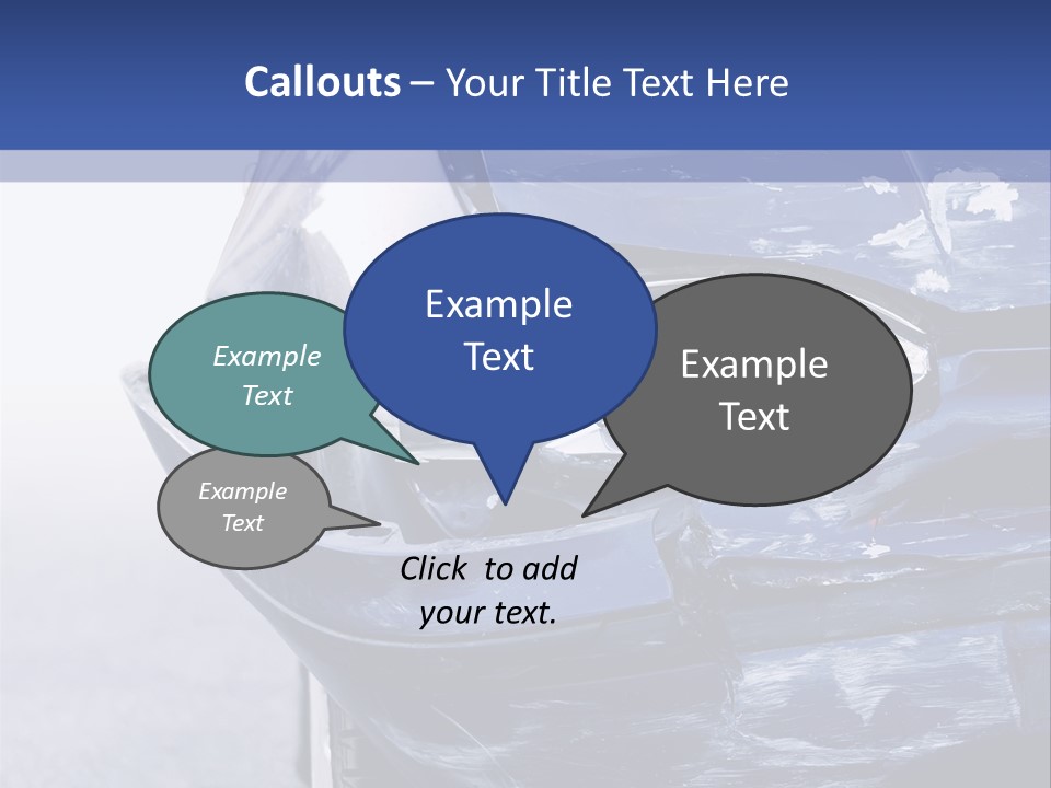 A Car That Has Been Smashed In Half On The Road PowerPoint Template
