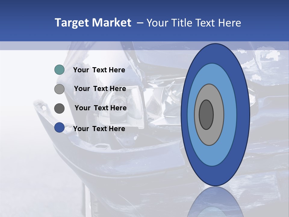 A Car That Has Been Smashed In Half On The Road PowerPoint Template