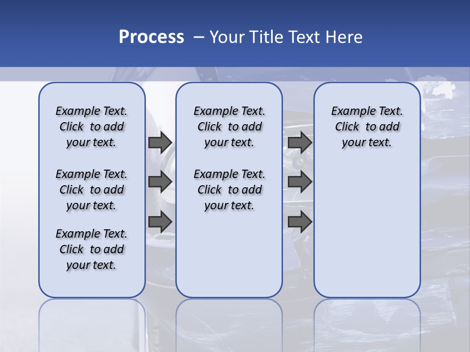 A Car That Has Been Smashed In Half On The Road PowerPoint Template