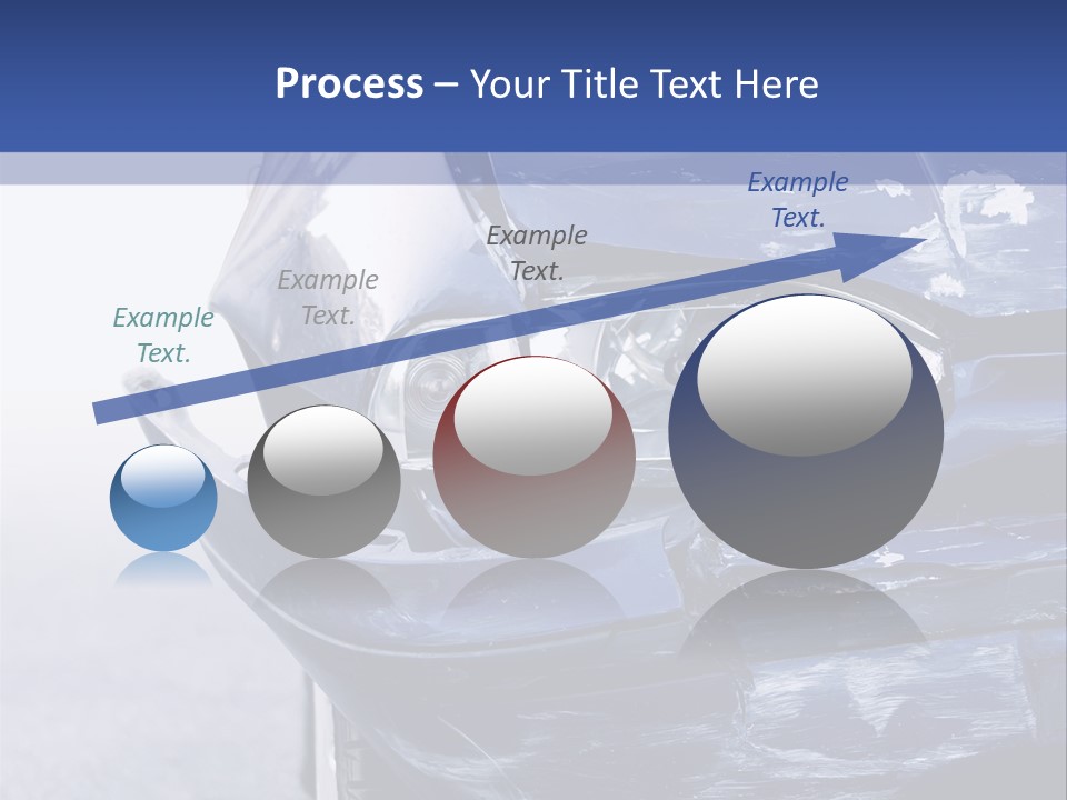 A Car That Has Been Smashed In Half On The Road PowerPoint Template