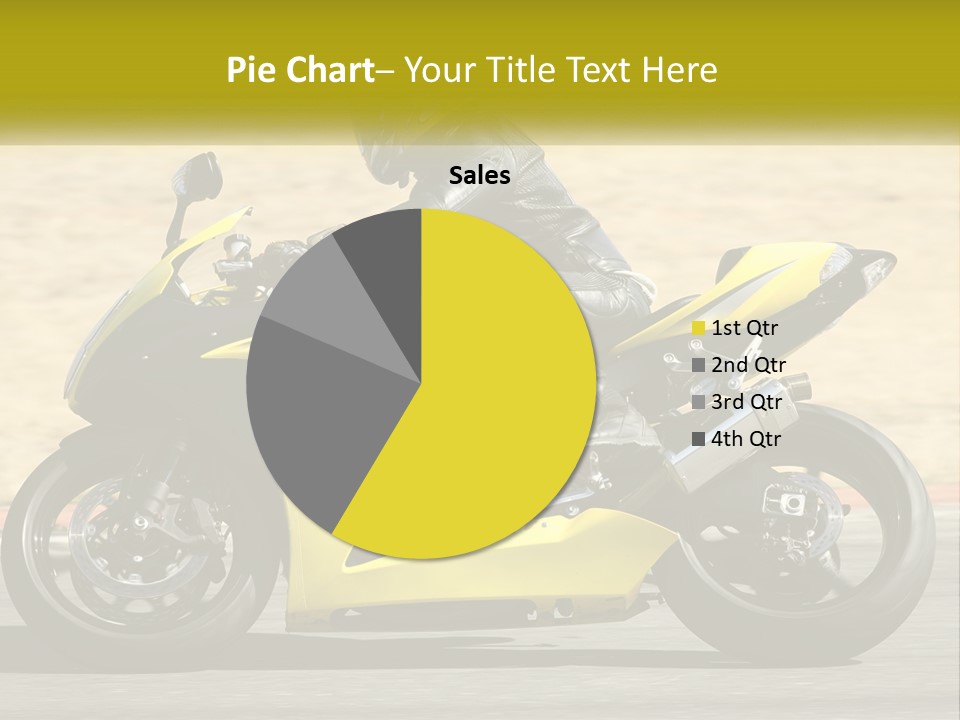 A Person Riding A Yellow Motorcycle On A Road PowerPoint Template