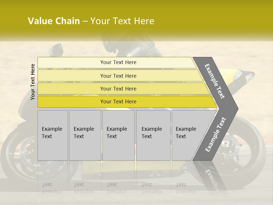 A Person Riding A Yellow Motorcycle On A Road PowerPoint Template