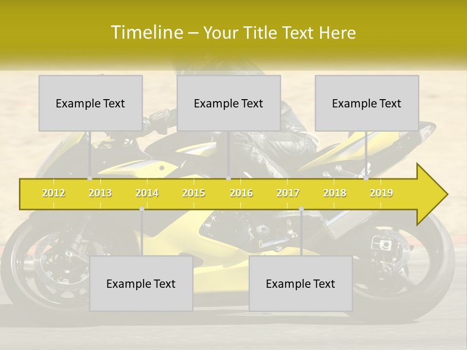 A Person Riding A Yellow Motorcycle On A Road PowerPoint Template