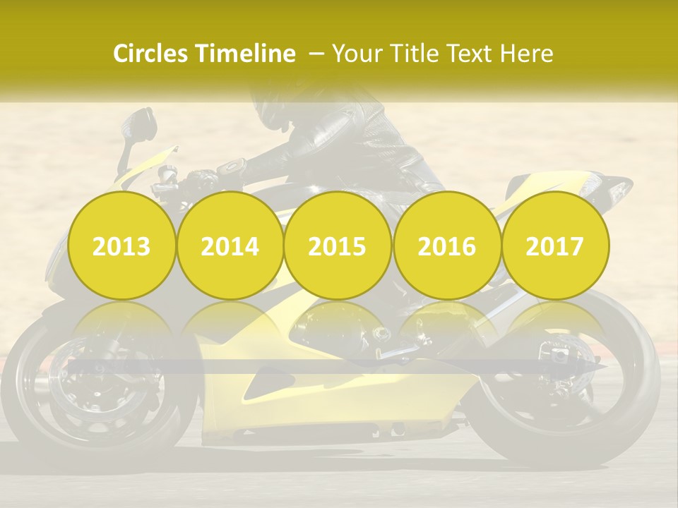 A Person Riding A Yellow Motorcycle On A Road PowerPoint Template