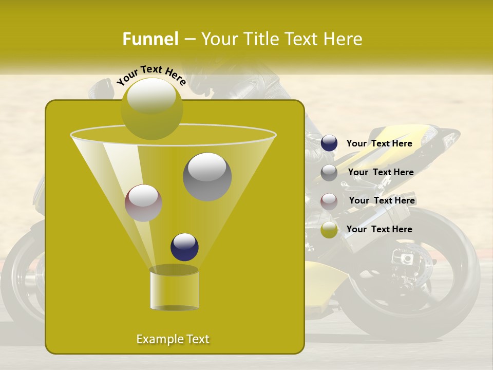 A Person Riding A Yellow Motorcycle On A Road PowerPoint Template