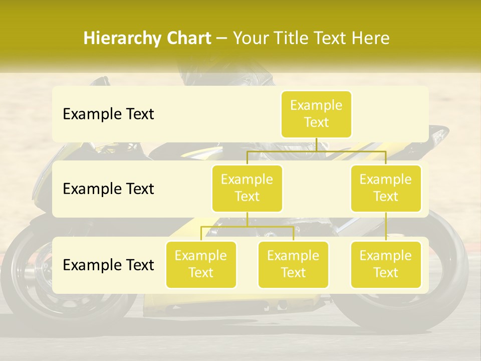 A Person Riding A Yellow Motorcycle On A Road PowerPoint Template