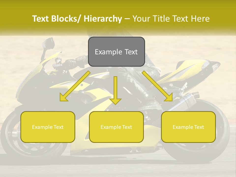 A Person Riding A Yellow Motorcycle On A Road PowerPoint Template