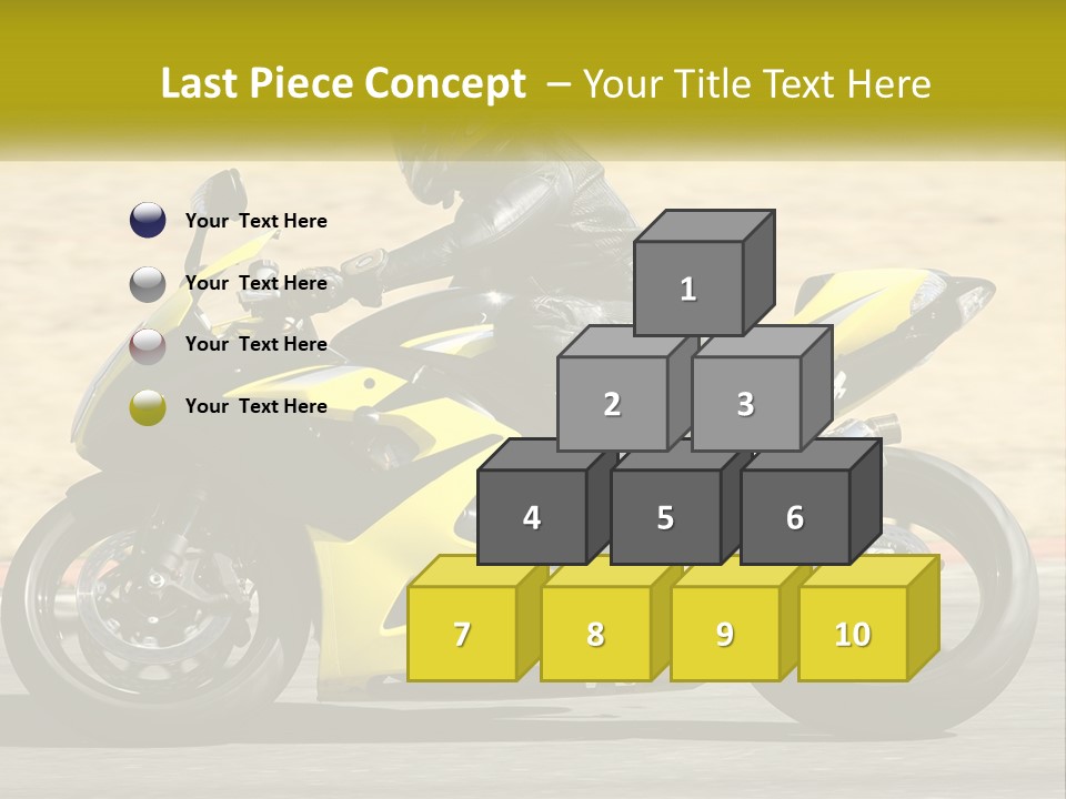 A Person Riding A Yellow Motorcycle On A Road PowerPoint Template