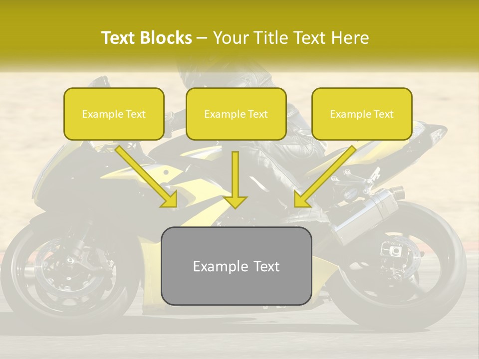 A Person Riding A Yellow Motorcycle On A Road PowerPoint Template