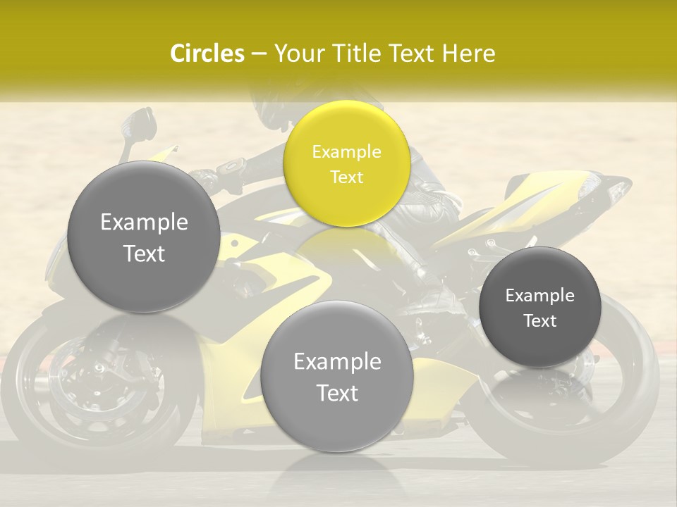 A Person Riding A Yellow Motorcycle On A Road PowerPoint Template
