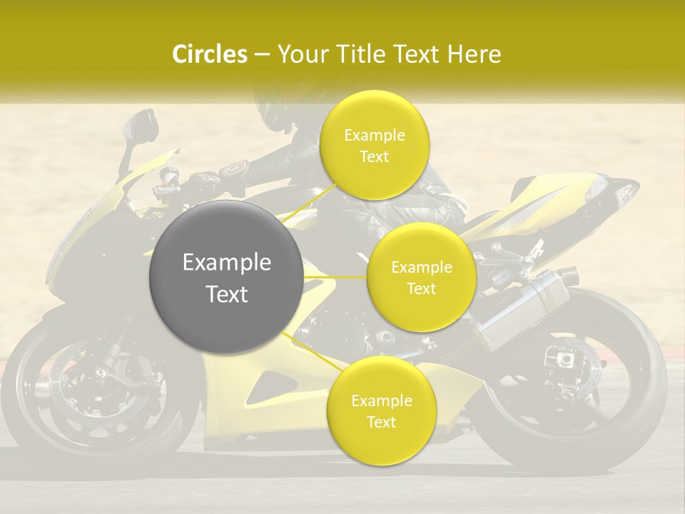 A Person Riding A Yellow Motorcycle On A Road PowerPoint Template