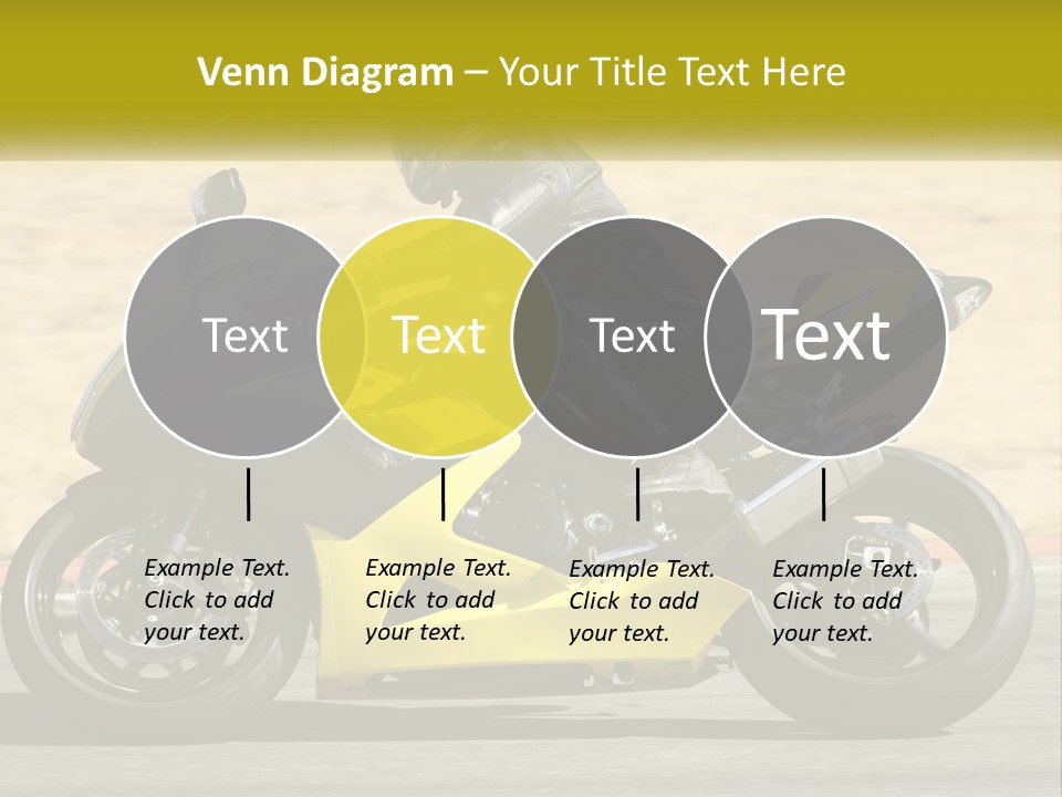 A Person Riding A Yellow Motorcycle On A Road PowerPoint Template