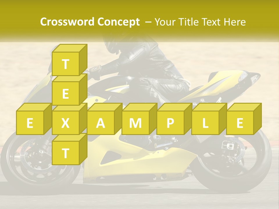 A Person Riding A Yellow Motorcycle On A Road PowerPoint Template