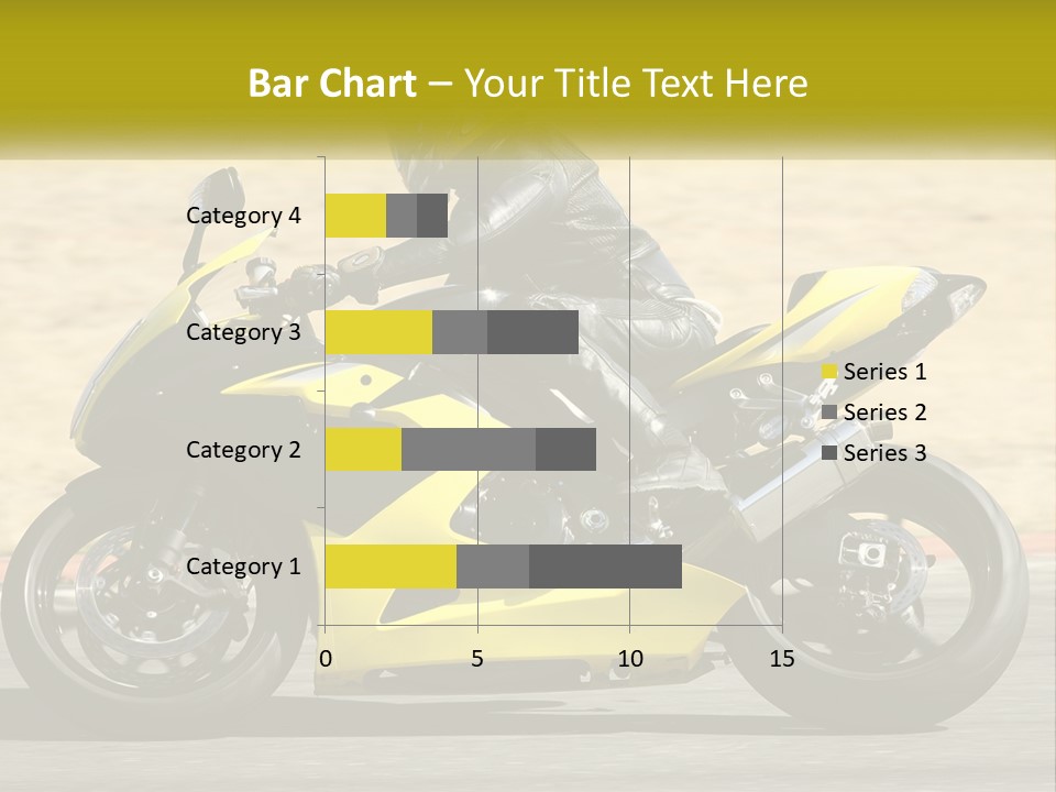 A Person Riding A Yellow Motorcycle On A Road PowerPoint Template
