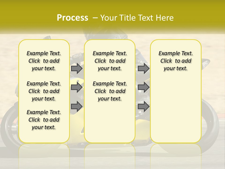 A Person Riding A Yellow Motorcycle On A Road PowerPoint Template