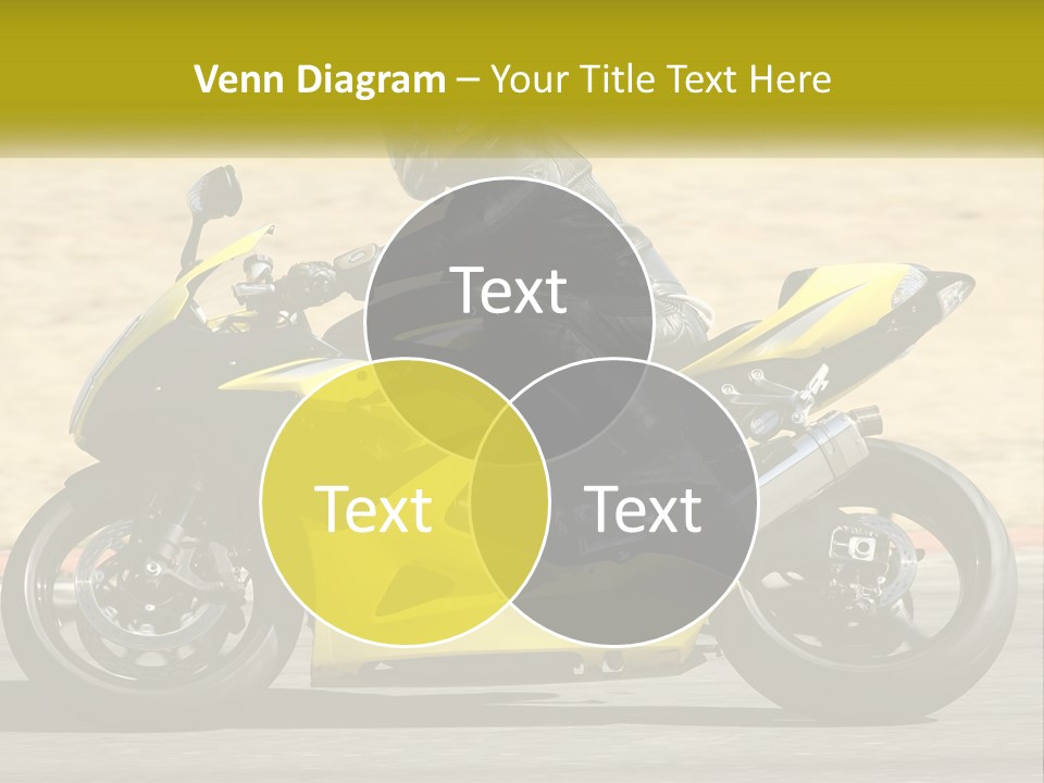 A Person Riding A Yellow Motorcycle On A Road PowerPoint Template