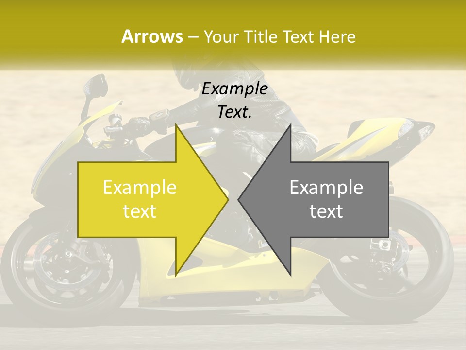 A Person Riding A Yellow Motorcycle On A Road PowerPoint Template