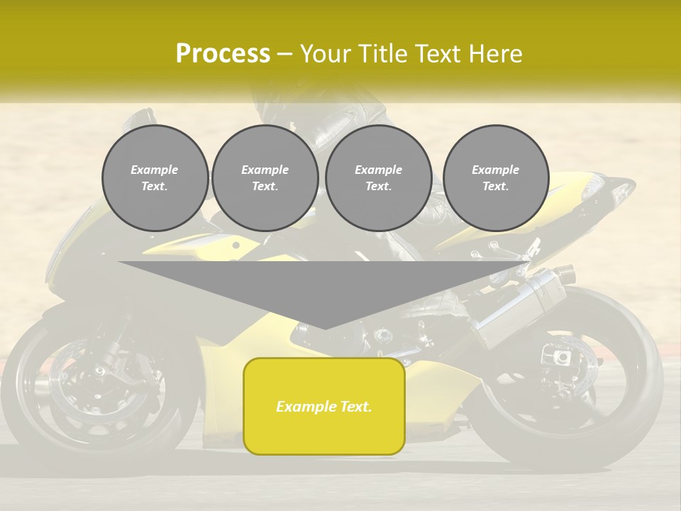 A Person Riding A Yellow Motorcycle On A Road PowerPoint Template