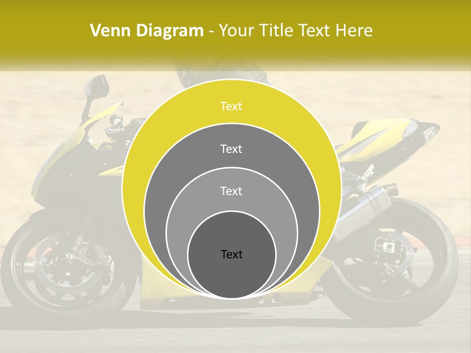 A Person Riding A Yellow Motorcycle On A Road PowerPoint Template