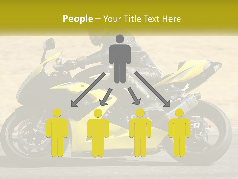 A Person Riding A Yellow Motorcycle On A Road PowerPoint Template