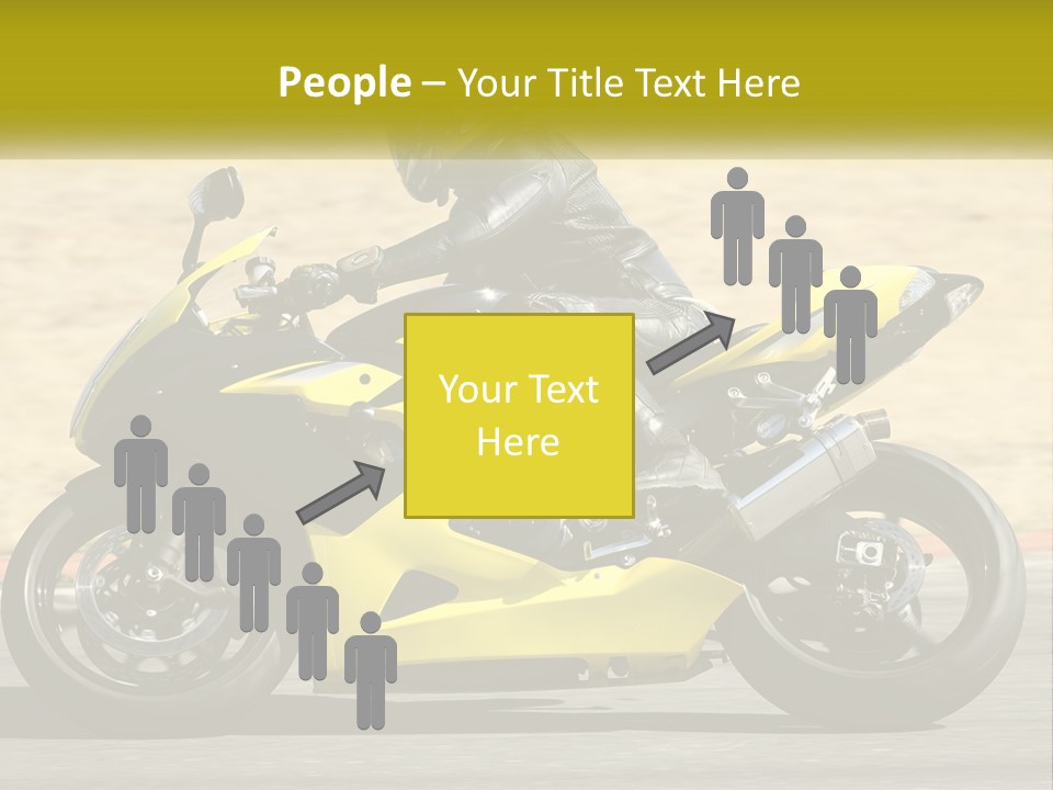 A Person Riding A Yellow Motorcycle On A Road PowerPoint Template