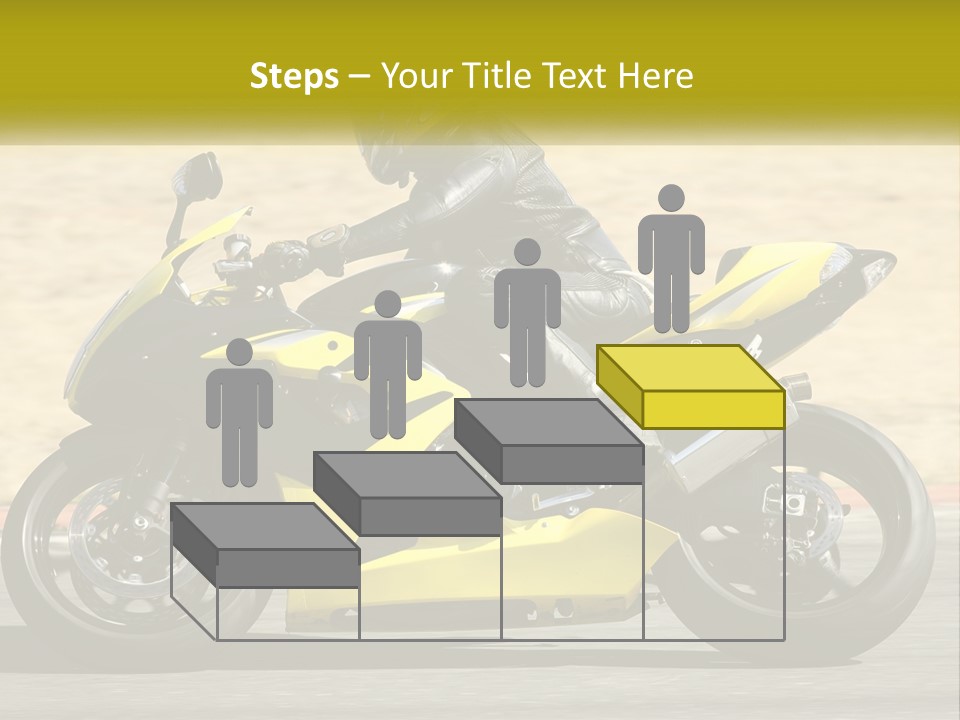 A Person Riding A Yellow Motorcycle On A Road PowerPoint Template