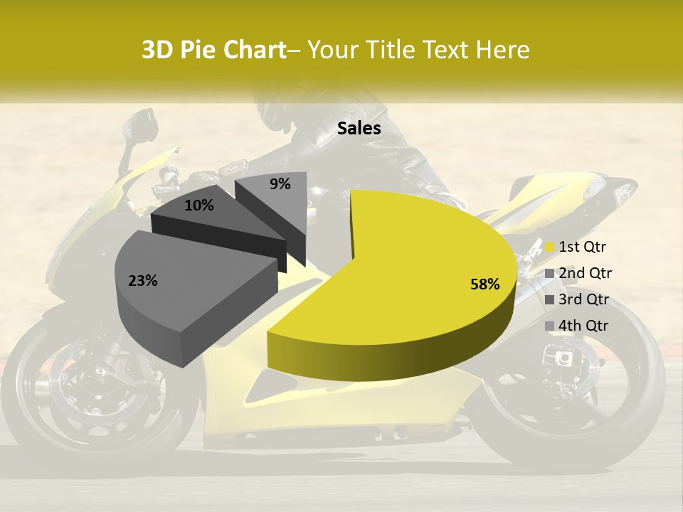 A Person Riding A Yellow Motorcycle On A Road PowerPoint Template