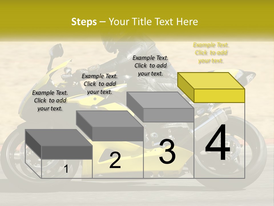 A Person Riding A Yellow Motorcycle On A Road PowerPoint Template