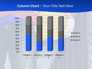 A Man In A Hard Hat Is Holding A Yellow Hard Hat PowerPoint Template