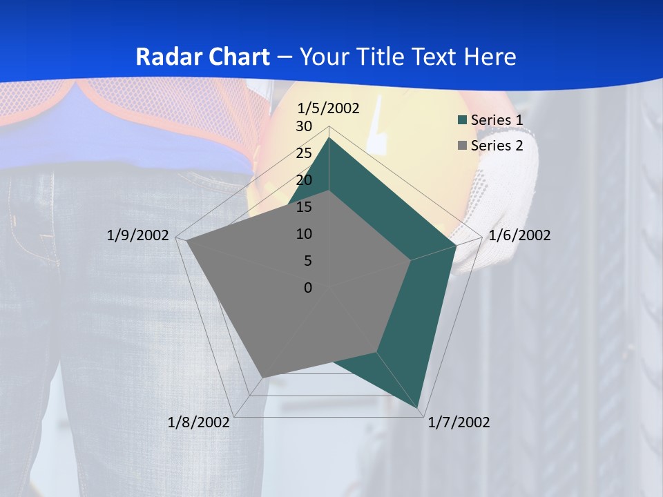 A Man In A Hard Hat Is Holding A Yellow Hard Hat PowerPoint Template