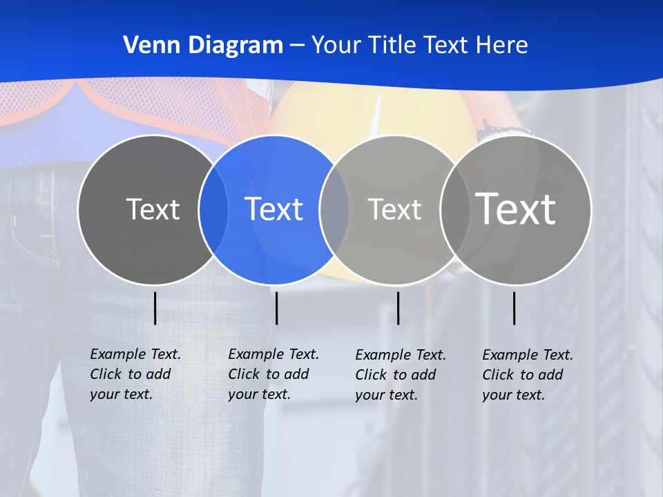 A Man In A Hard Hat Is Holding A Yellow Hard Hat PowerPoint Template
