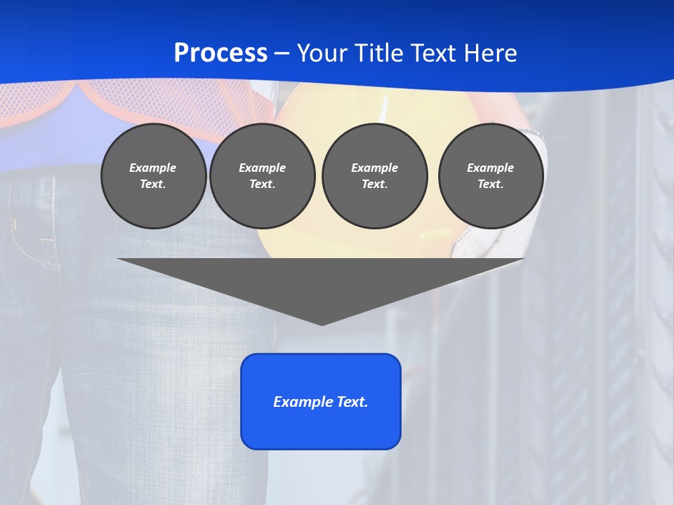 A Man In A Hard Hat Is Holding A Yellow Hard Hat PowerPoint Template