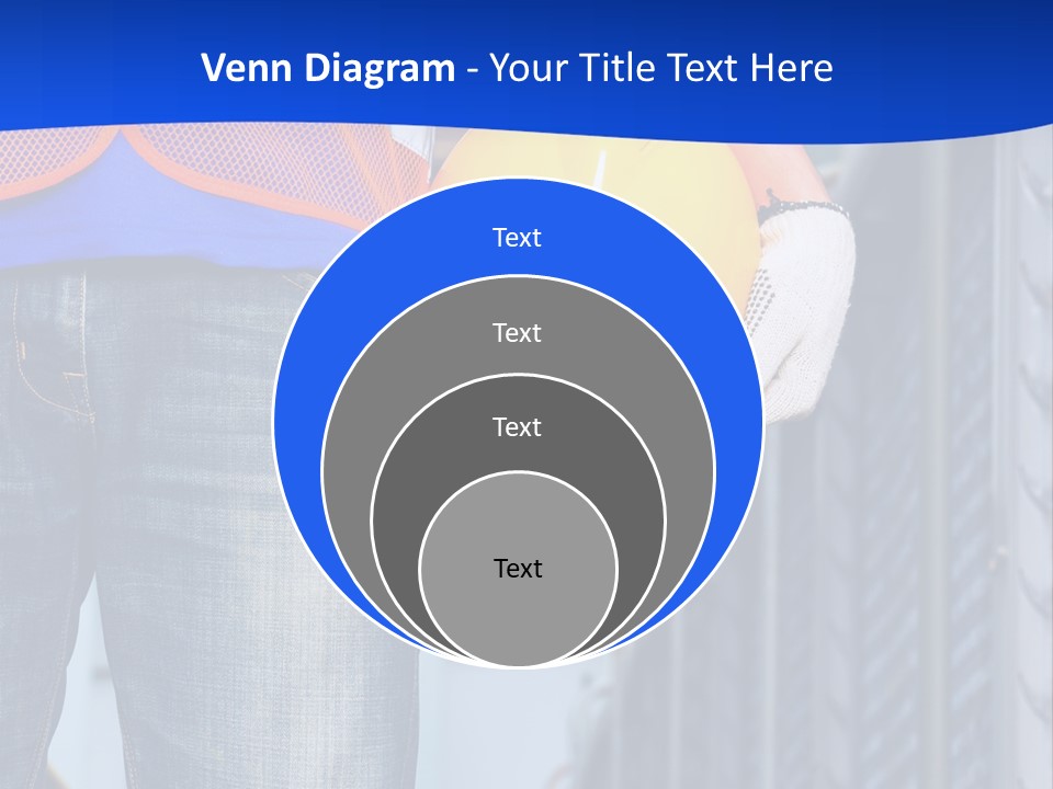 A Man In A Hard Hat Is Holding A Yellow Hard Hat PowerPoint Template