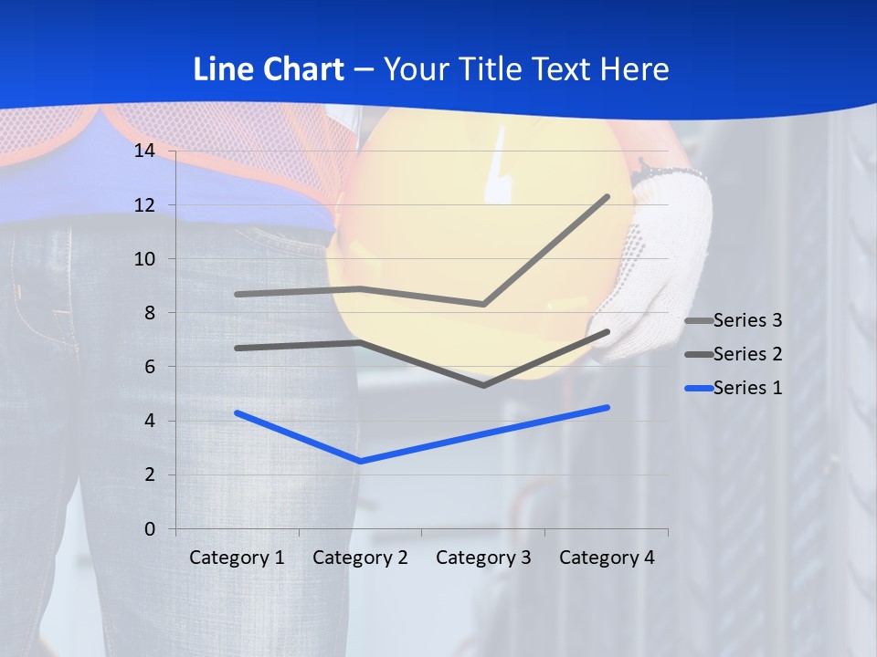 A Man In A Hard Hat Is Holding A Yellow Hard Hat PowerPoint Template