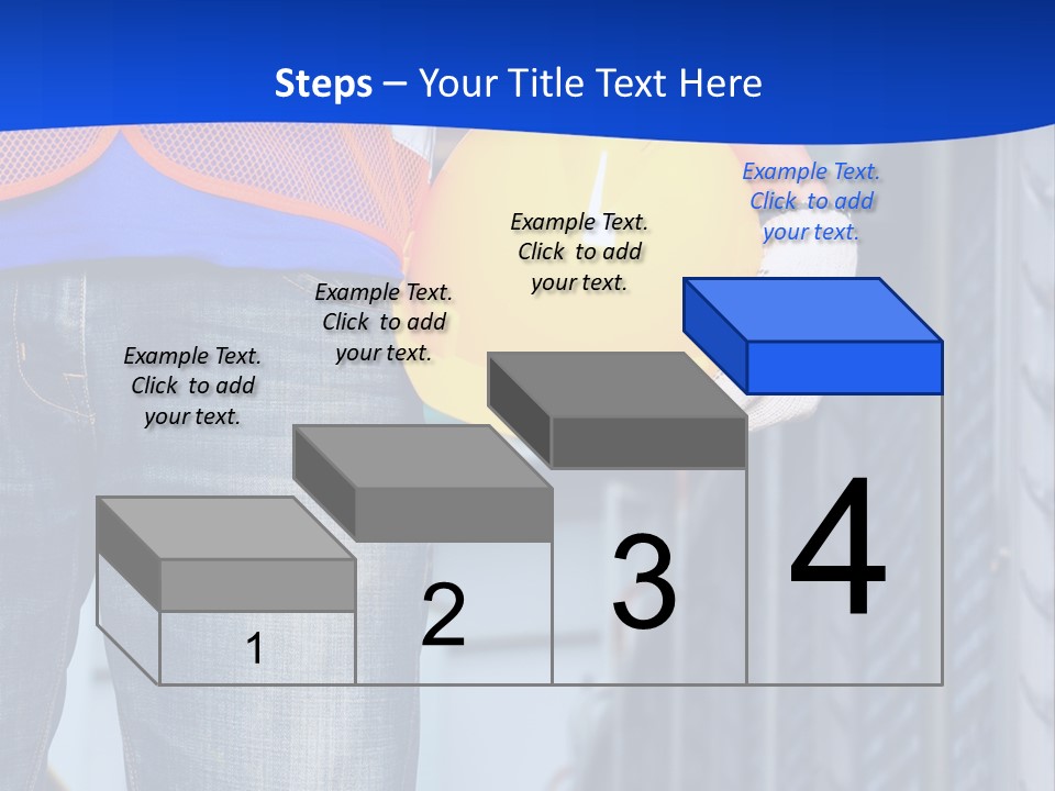 A Man In A Hard Hat Is Holding A Yellow Hard Hat PowerPoint Template