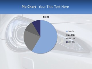 A Close Up Of A Car Headlight On A White Car PowerPoint Template