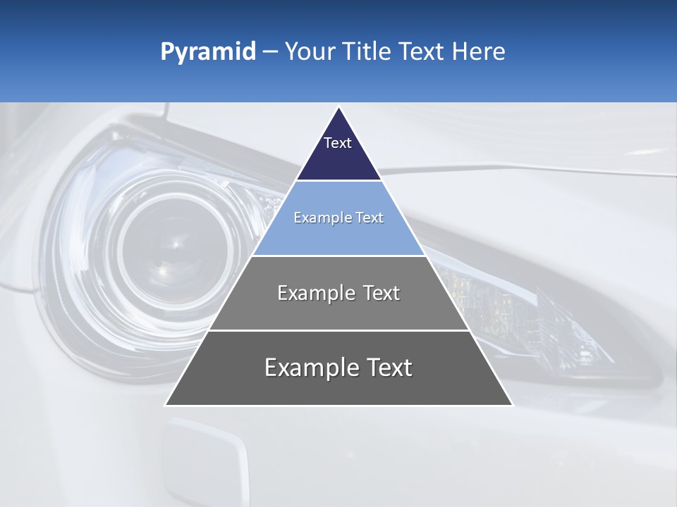 A Close Up Of A Car Headlight On A White Car PowerPoint Template