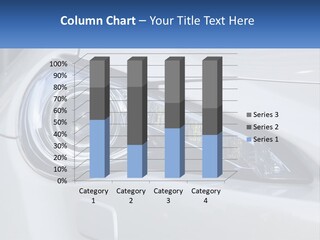 A Close Up Of A Car Headlight On A White Car PowerPoint Template