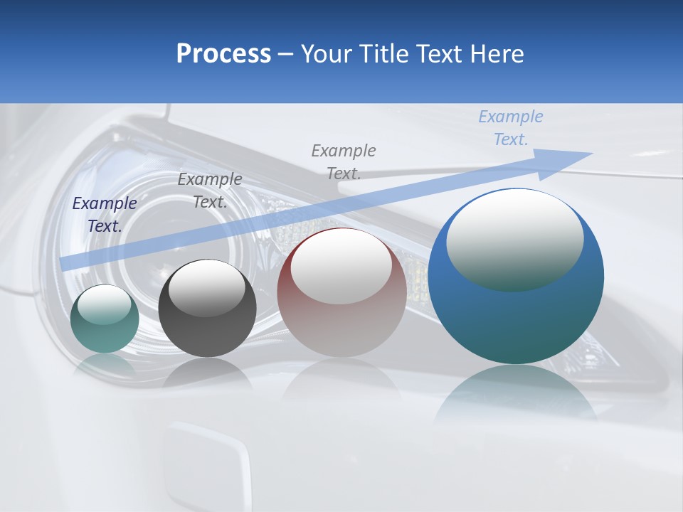 A Close Up Of A Car Headlight On A White Car PowerPoint Template