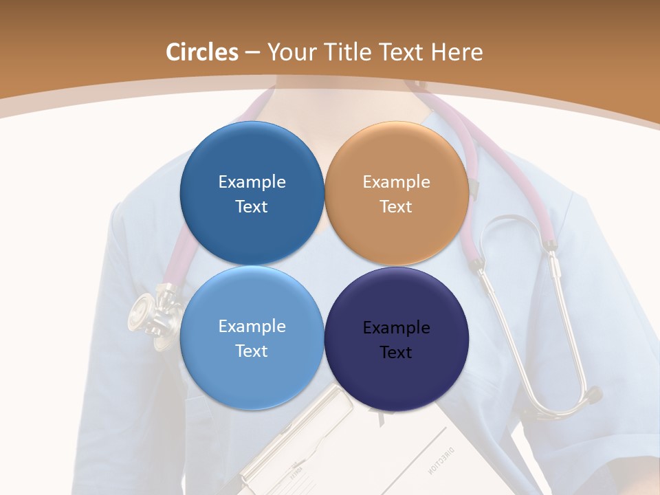 A Woman Doctor In Scrubs Holding A Clipboard PowerPoint Template