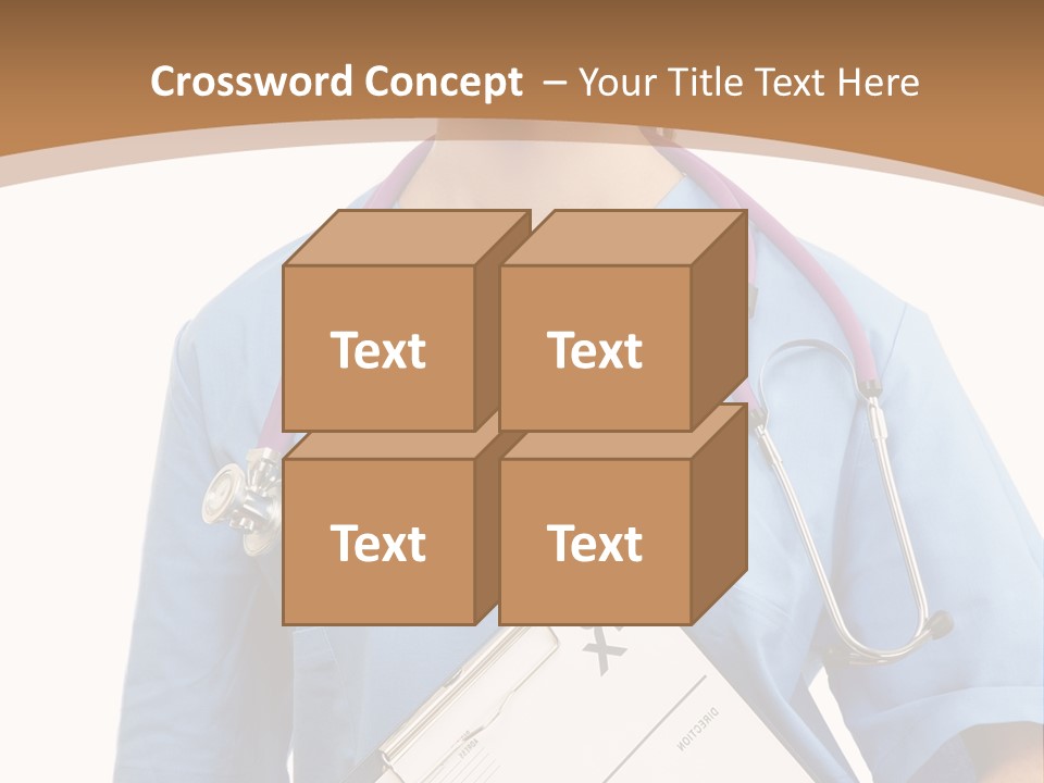 A Woman Doctor In Scrubs Holding A Clipboard PowerPoint Template