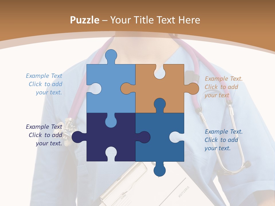 A Woman Doctor In Scrubs Holding A Clipboard PowerPoint Template