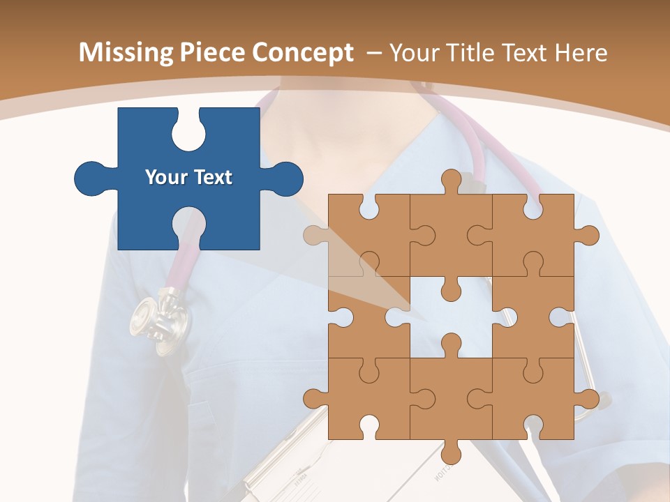 A Woman Doctor In Scrubs Holding A Clipboard PowerPoint Template