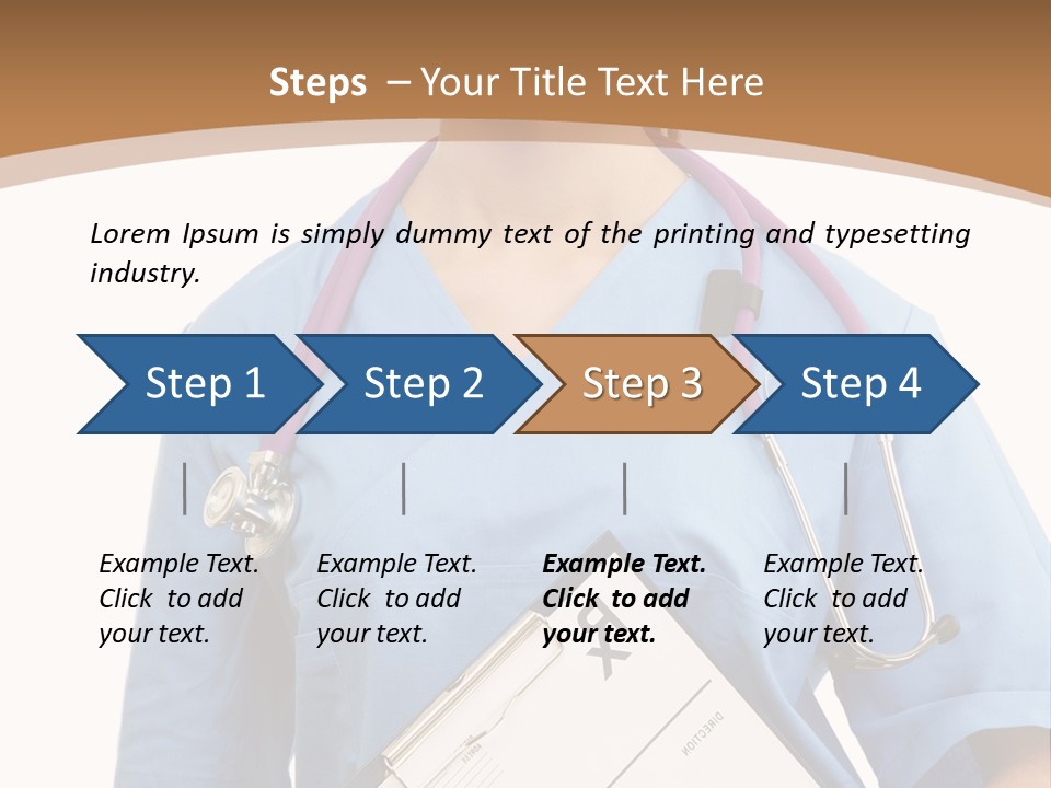 A Woman Doctor In Scrubs Holding A Clipboard PowerPoint Template