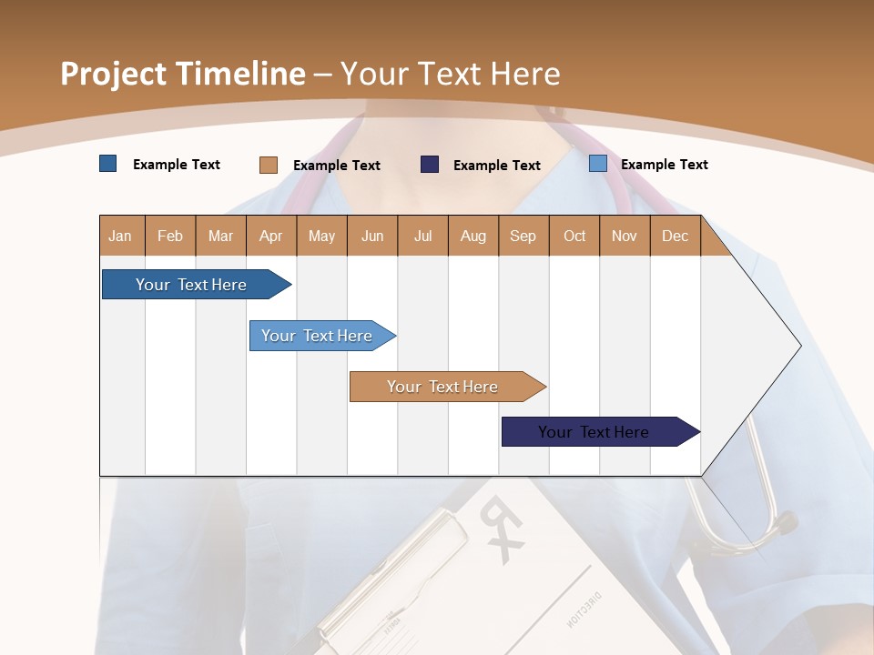 A Woman Doctor In Scrubs Holding A Clipboard PowerPoint Template