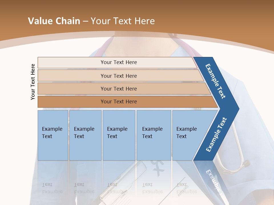 A Woman Doctor In Scrubs Holding A Clipboard PowerPoint Template