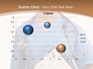 A Woman Doctor In Scrubs Holding A Clipboard PowerPoint Template