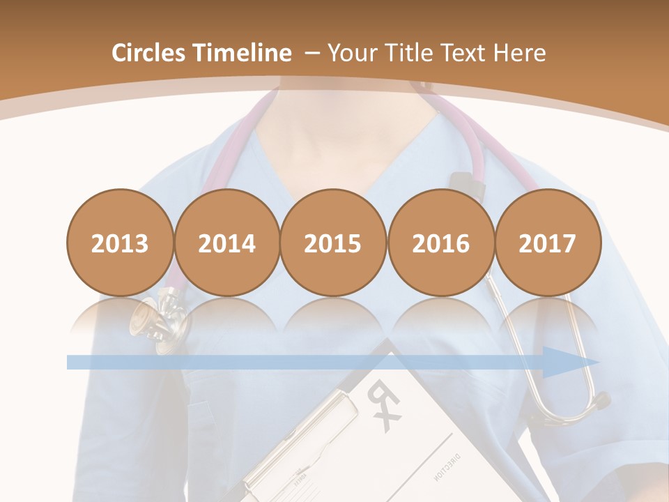 A Woman Doctor In Scrubs Holding A Clipboard PowerPoint Template