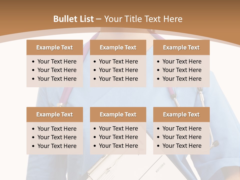 A Woman Doctor In Scrubs Holding A Clipboard PowerPoint Template